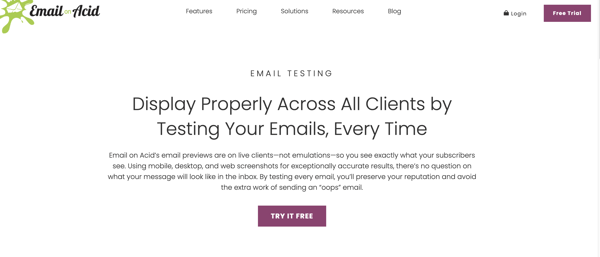 email on acid email testing tool